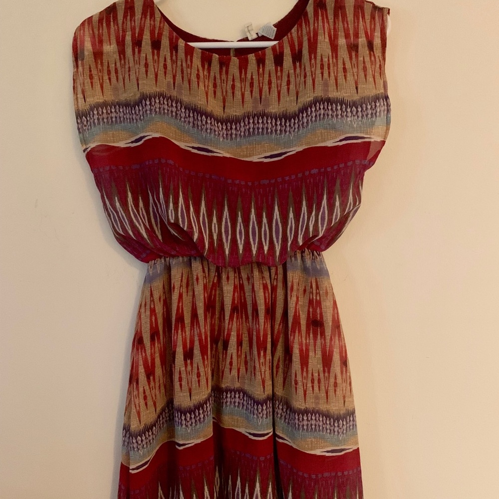 Japan multi-colored pattern dress
